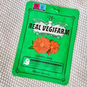 REAL VEGIFARM Calendula Mask Double Shot Face Mask Skincare